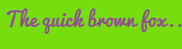 Image with Font Color 934E96 and Background Color 73DE09